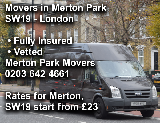 Movers in Merton Park SW19, Merton